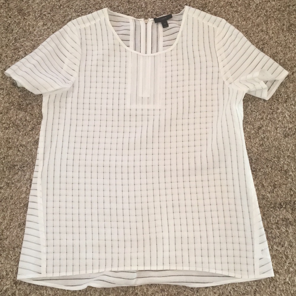 J crew sheer blouse
